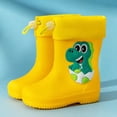 thumbnail image 2 of MIASHUI Kids Rain Shoes Elastic Mouth Easy On Rubber Rain Boots,Yellow,2.5-3 Years, 2 of 6