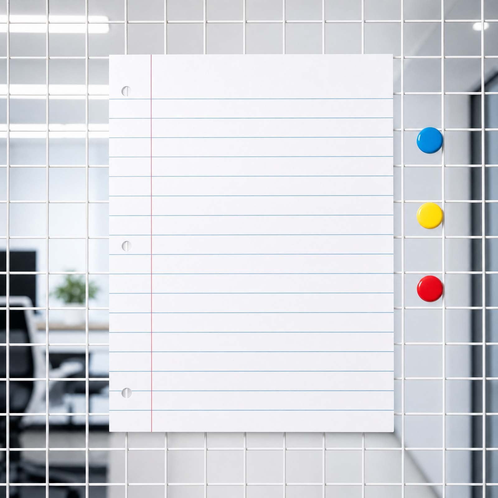 Magnetic Lined Paper Whiteboard - Dry Erase Writing Board for Teaching Practice Refrigerator Whiteboard Stick Note Pad Reusable Planner, JKODE