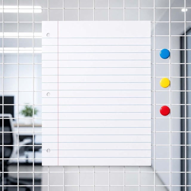 Magnetic Lined Paper Whiteboard - Dry Erase Writing Board for Teaching Practice Refrigerator Whiteboard Stick Note Pad Reusable Planner, JKODE