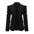 thumbnail image 4 of IROINID Veste Blazer Femme Manches Longues Couleur Unie Col Rabattu, Veste de Bureau Décontractée Cardigans Veste Longue, 4 of 5