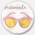 thumbnail image 1 of Designart « Accessoires de Mode Charmant Rose » Art Mural Cercle en Métal Charmant - Disque de 36, 1 of 5