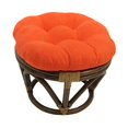 thumbnail image 1 of Blazing Needles Coussin Repose-Pieds Rond Uni en Microsuède Capitonné de 18 Pouces - Tangerine Dream, 1 of 1