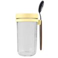 thumbnail image 2 of Kcavykas Kitchen, Kitchen Essential, Kitchen Gadgets overnight Oats Container with Lid and Spoon, overnight Oats Jars, Portable Mason Jars with Lid for Cereal Container Capacity 350ML, 2 of 4