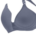 thumbnail image 4 of ManxiVoo Side Folded Full Coverage Wireless Bra for Women Soft Lightweight Support Minimizer with Wide Band L Size Blue, 4 of 7