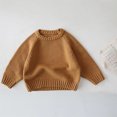 thumbnail image 2 of Sentmoon Girls Clothes Size 5 Long Sleeve Crew Neck Solid Color Kids Pullover Soft and Cozy Loose Knitted 2025 Christmas Sweater Kids Fall and Winter for Early Spring Weather Yellow 4 Years, 2 of 5