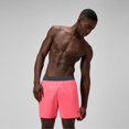 thumbnail image 1 of Speedo Men's Fitness 4-Way Flex The Look Out Swim Short - Neon Coral, Small, 1 of 4