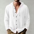 thumbnail image 2 of RXMEKW Cardigan à Capuche Uni pour Hommes avec devant à Boutons et Manches Longues, 2 of 8