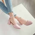 thumbnail image 4 of Xuewenshw Chaussures Habillées Mary Jane pour Filles Talons Bas Fleur Fête Bal de Fin d'Études Secondaires Sandales Chaussures Habillées Chaussures pour Enfants Sandales à Enfiler, 4 of 9