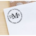 thumbnail image 3 of Printtoo Personalized Initial Monogram Self Inking Round Custom Address Wedding Invitation Rubber Stamp-Blue, 3 of 4