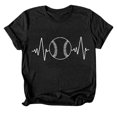 thumbnail image 5 of adviicd Hauts à Manches Courtes pour Femmes T-Shirts à Manches Courtes Graphiques Amples d'Été Noir, TG, 5 of 5