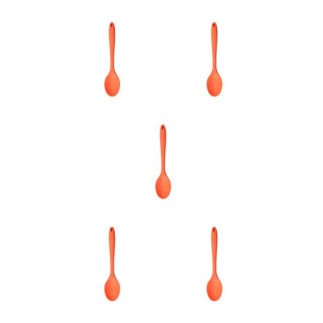 ZheElen Silicone Spoon Universal Heat-resistant Utensils Rice Spoon Cooking Tools Easy to Clean Cooking Spoons Kitchen Tool 5Set