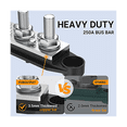 thumbnail image 3 of 250A 12V Bus Bar Battery Power Distribution Block Car Audio 12 Volt DC Busbar 4 x 3/8Inch Posts 6 x 8 Screws, 3 of 5