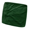 thumbnail image 3 of Housse d'Ottoman Carrée en Velours Extensible à Bas Élastique pour Salon Lavable Vert Foncé, 3 of 8