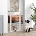 thumbnail image 2 of PawHut 30"-41" Dog Gate with Small Door and Extension Kit, 37" H, 2 of 10