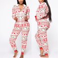 thumbnail image 4 of Combinaison Longue de Sommeil pour Femmes Manches Longues Body Varié avec Motifs de Noël, 4 of 6