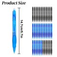 thumbnail image 3 of 12pcs Retractable Erasable Gel Pens Clicker Black & Blue Point(0.5) Make Mistakes Disappear Premium Comfort Grip Black & Blue Ink For Writting Note Taking（24ml）, 3 of 9