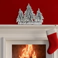 thumbnail image 2 of Triple Pine Tree On Wood Base (Snow Covered), 2 of 3