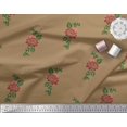 thumbnail image 3 of Soimoi Poly Georgette Fabric Leaves & Floral Block Print Fabric by Yard 52 Inch Wide, 3 of 3