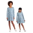 thumbnail image 3 of George Girls' Long-Sleeve Skater Dress, 3 of 5
