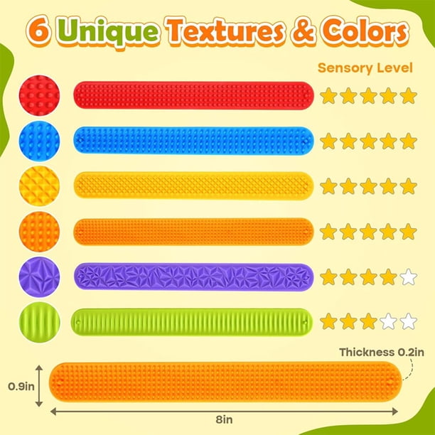 Herunwer Jouets Sensoriels Anti-Stress, Bracelets Claques en Silicone Texturés, Fidgets Anti-Stress pour Anxiété Autisme TDAH, Jouets Sensoriels Portables, Jouets d'Avion de Voyage pour Se Calmer Herunwer Jouets Sensoriels Anti-Stress, Bracelets Claques en Silicone Texturés, Fidgets Anti-Stress pour Anxiété Autisme TDAH, Jouets Sensoriels Portables, Jouets d'Avion de Voyage pour Se Calmer
