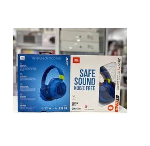 Refurbished JBL Jr460NC Wireless Over-Ear Noise Cancelling Kids Headphones - Blue