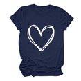 thumbnail image 2 of EGNMCR T-Shirts pour Femmes T-shirt à Col Rond Imprimé à Manches Courtes pour Femmes, Mode Décontractée, Coupe Ample, Hauts, 2 of 6