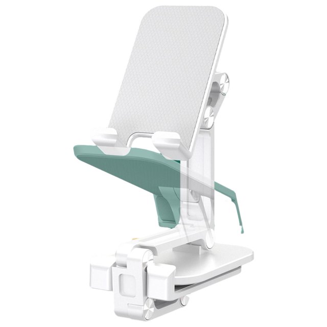 Wweixi Support Réglable en Hauteur et en Angle pour Téléphones Intelligents et Tablettes, Pliable et Format Mini, Plastique Blanc