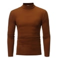 thumbnail image 1 of CEHVOM Chemise de Base Ajustée Extensible Unie à Col Mi-Haut à Manches Longues pour Homme Vente, 1 of 6