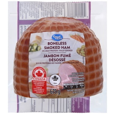 Great Value Boneless Smoked Ham, 675 g