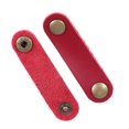 thumbnail image 4 of 5pcs Cable Holder Organizer Genuine Leather Winder Earphones Cable Management Wrapped Cord Line Wrap Wire Wirding Thread Tool Red, 4 of 5