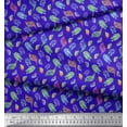 thumbnail image 2 of Soimoi polyester Crepe Fabric Coral & Seashell Ocean Print Sewing Fabric Yard 42 Inch Wide, 2 of 3