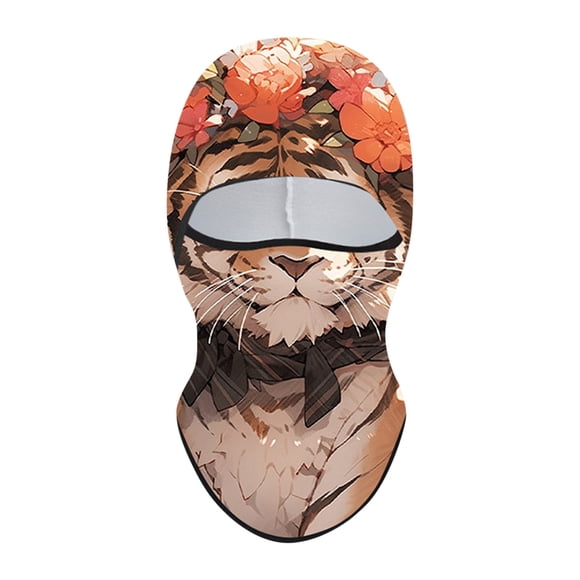 2025 New Children's Ski Face Guard 3D Cat Design Polyester Windproof Breathable Quick Dry for Music Festivals Raves Ski Halloween Party Outdoor Activities