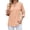 Orange, variant on HXWCHs Women's Solid T-Shirt Maternity Fit Elegant Women's Casual Blouse with Roll-Up Three Quarter Sleeve V-Neck Spring top for Business Wear S Beige