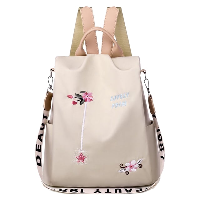 relayinert Large Capacity Backpack For Women Traveling And Daily Fashionable Polyester Backpacks For Women Khaki