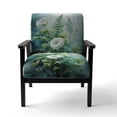 thumbnail image 4 of Designart "Ferns love expression IV" Green Ferns - Flower Upholstered Accent Chair - Modern Arm Chair For Bedroom, 4 of 7
