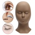 thumbnail image 4 of Silicone Training Mannequin Head for practice extension replacement training Training Profession Use Face Head Black Head Mold, 4 of 9