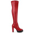 thumbnail image 3 of Unique Bargains Women's Platform Heels Chunky Heel Over Knee High Boots, 3 of 8