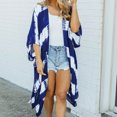 thumbnail image 4 of Womens Flowy Kimono Cardigan Open Front Dress Printed Chiffon Blouse Loose Tops, 4 of 9