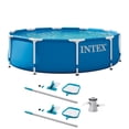 thumbnail image 1 of Intex Metal Frame Swimming Pool with Filter Pump and Pool Cleaning Kit (2 Pack), 1 of 9