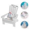 thumbnail image 4 of 1Pack Simulated Beach Chair Model White Wood Seaside Decorations For Home Decor, 4 of 8