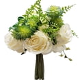 thumbnail image 1 of Succulent Bouquet with Roses, White, 1 of 1