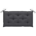 thumbnail image 5 of vidaXL Garden Bench with Anthracite Cushion 112 cm Solid Teak Wood, 5 of 5