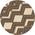 thumbnail image 1 of Ahgly Company Tapis d'Intérieur Ronds Transitionnels Lavables à la Machine Brun Sucre Brun, 3 Pieds Rond, 1 of 7
