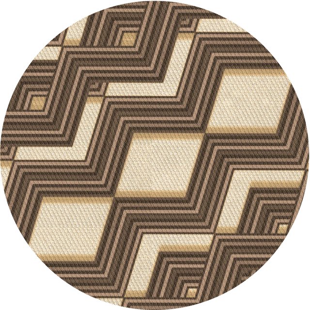 Ahgly Company Tapis d'Intérieur Ronds Transitionnels Lavables à la Machine Brun Sucre Brun, 3 Pieds Rond