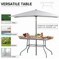thumbnail image 4 of Outsunny Table de Salle à Manger de Jardin en Métal, Table de Patio Extérieure, 47,25 Pouces x 31,5 Pouces, 4 of 10