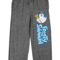thumbnail image 2 of Frosty The Snowman Character Circle & Logo Men's Gray Heather Sleep Pajama Pants-Large, 2 of 7