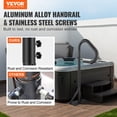 thumbnail image 2 of VEVOR Hot Tub Handrail, 360 Rotatable Spa Side Handrail with 48"-63" Adjustable Height, Rust-proof Aluminum Spa Step Hot Tub Hand Rail with Slide-Under Mount Base for Indoor & Outdoor, 600LBS Capacity, 2 of 9