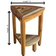 thumbnail image 2 of EcoDecors Oasis Shower Stool, Natural, 2 of 5