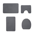 thumbnail image 2 of Vaidha Memory Foam Bath Mat 4 Set Bathroom Rugs For 4 Pcs Toilet Mats Universal Soft Comfortable Water Absorption Non-Slip Thick Machine Washable Easier To Dry Dark, 2 of 7