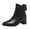 Noir, variante sur LOVZFMLL Bottes pour Femmes Bottines Chelsea à la Cheville Bout Pointu Antidérapantes Talon Bloc Bas Cuir Décontractées Bottes d'Automne Hiver